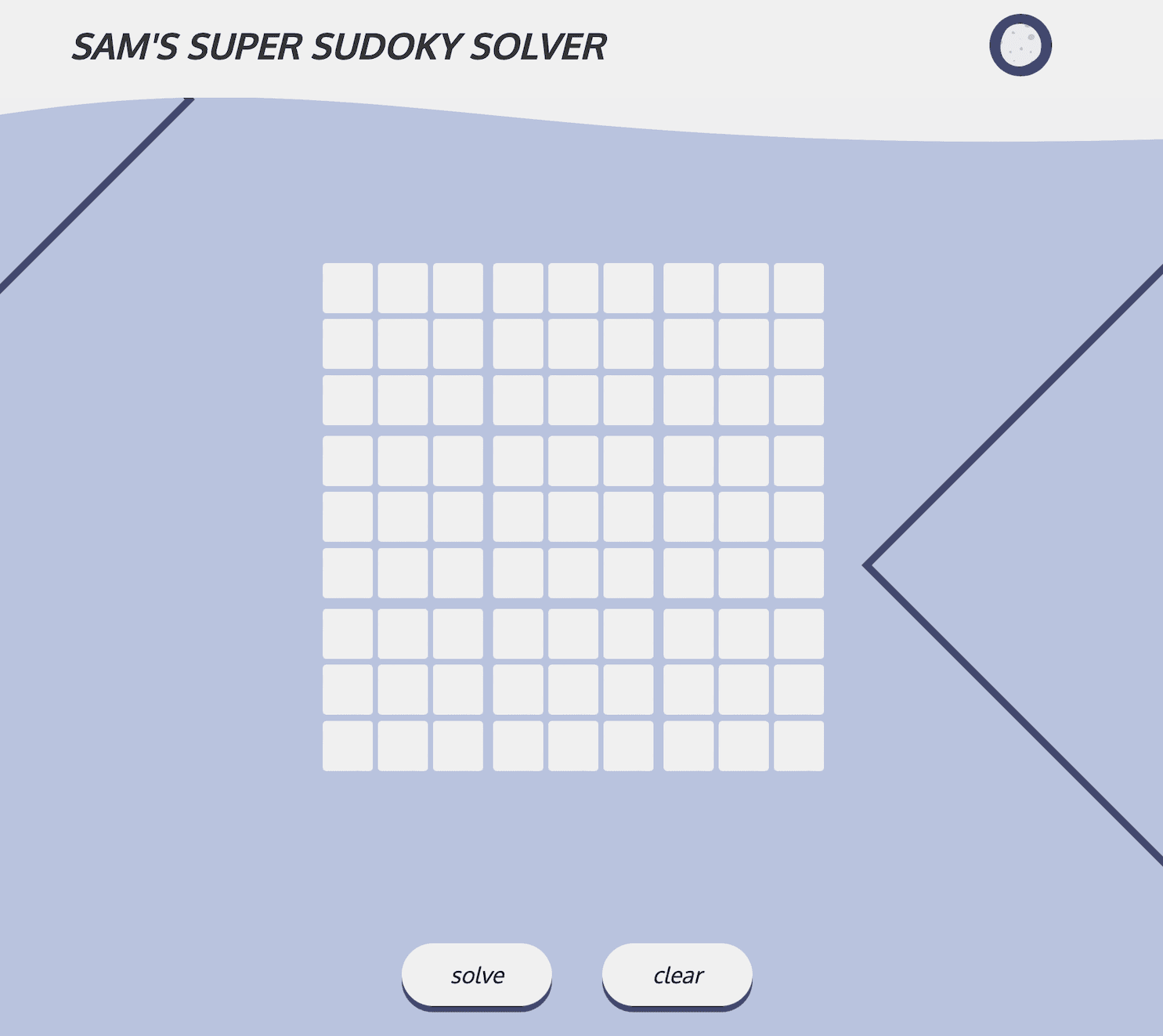 Sudoku Solver screenshot.