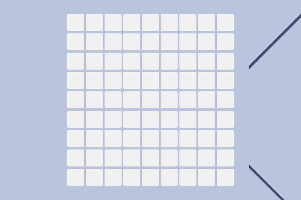 The sudoku board with no dividers.